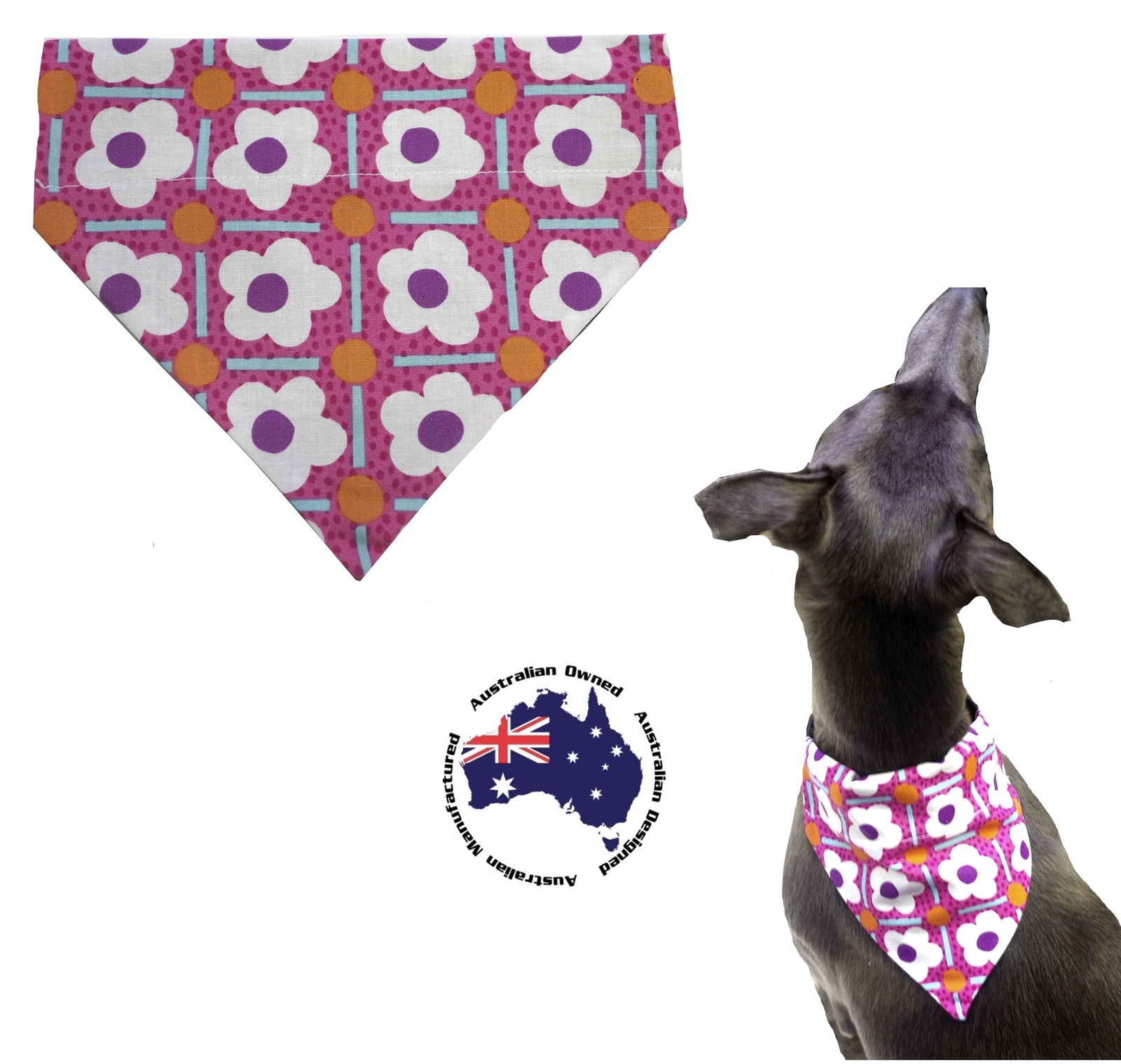 pet Size S,M,L,XL OVER THE COLLAR,clothes Checkered Paw Prints!, Dog Bandana 