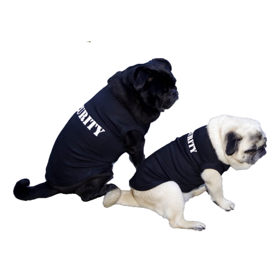 Dog T Shirt Security Black XXS XS S M L XL - Puppy Chihuahua Pug Poodle