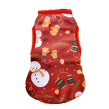 Dog T Shirt Red Xmas Festive Print