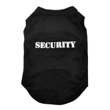 Large Dog T shirt Black Security 