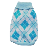 Dog Sweater Blue Plaid 