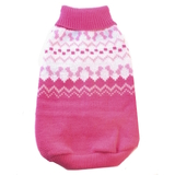 Dog Sweater Hot Pink Bones