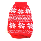 Dog Sweater Red Snow 