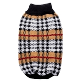 Dog Sweater Tan Tartan 