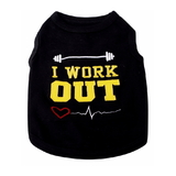 Dog T Shirt Black Work Out