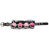 Dog Collar Black Lace Pearls 