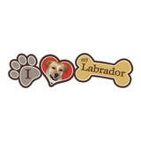 Labrador Paw Heart Bone Sticker 