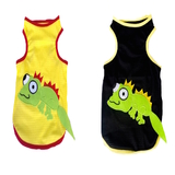 Dog T Shirt Lizard Black or Yellow