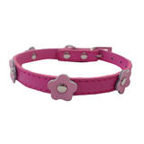 Small Dog Collar Pink Flowers