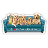 Golden Retriever Dog Magnet Couch Pawtato