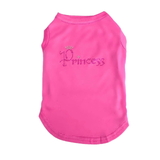 Dog T Shirt Rhinestone Princess Pink