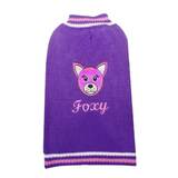 Dog Sweater Purple Foxy
