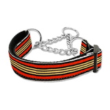 Dog Collar Martingale Orange Stripes 