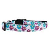 Dog Collar Webbed Hibiscus Floral