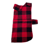 Large Dog Coat  Fleece Red Checkerboard Australian Made