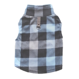 Dog Sweater Fleece Grey Check