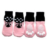 Dog Socks Non-Slip Pink 