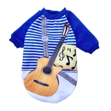 Dog Sweater Fleece Blue Guitar Player