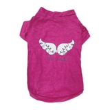 Dog T Shirt Pink Angel Wings