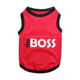 Dog T Shirt Red The boss