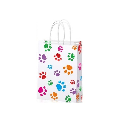 Gift Bag Colourful Paws 16x22 [Size: Small]