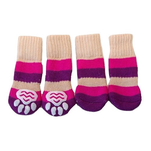 Dog Socks Thick Terry  Pink 