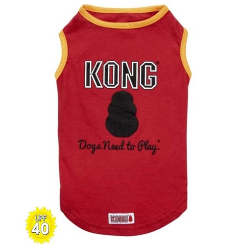 Dog T Shirt Kong Red 40+ Sun Protection