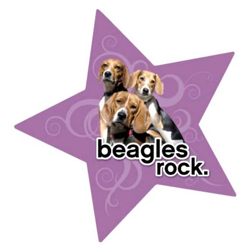 Beagle Dog Magnet Purple Star 