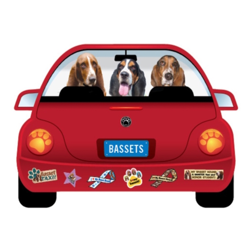Basset Hound Dog Magnet Pupmobile  