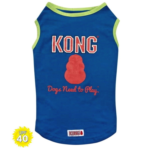Dog T Shirt Kong Blue 40+ Sun Protection