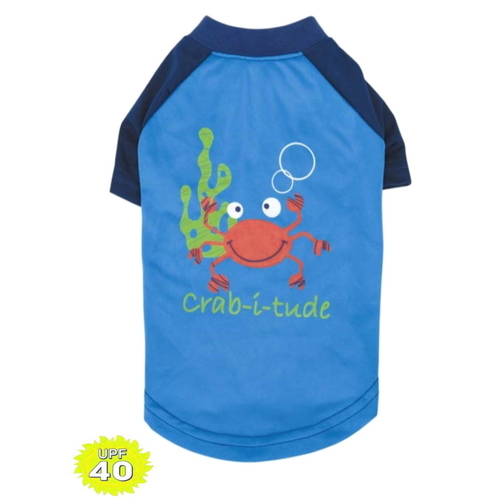 Dog Rash Shirt Blue Crab 40+