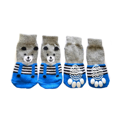DOG Clothes - Dog Non-Slip Socks S M L XL 2XL 3XL 4XL 5XL Blue Bear