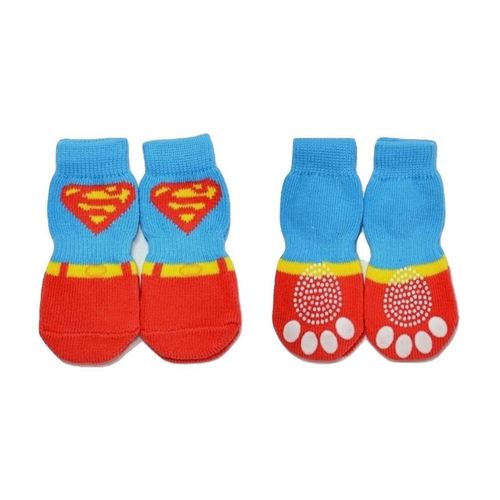 Dog Socks Non Slip Superman 