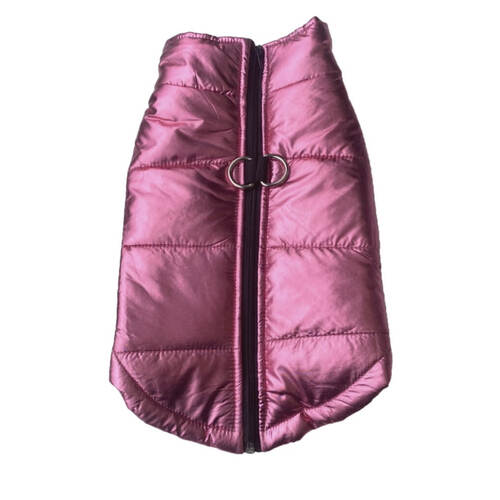 Dog Coat Pink Puffer Parka (last size L)