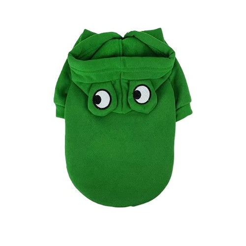 Dog Hoodie Green Frog