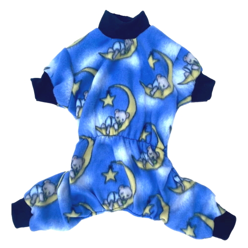 Dog Pyjamas Fleece Blue Sleepytime