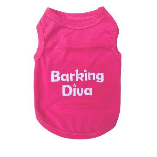 Dog T Shirt Pink Barking Diva